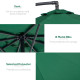 Outsunny 3m Banana Hanging Parasol Umbrella Green
