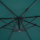 Outsunny 3(m) Banana Parasol Hanging Cantilever Umbrella with Crank Handle, 8 Ribs and Cross Base for Outdoor, Sun Shade, Dark G