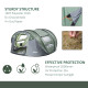 Outsunny 4-5 Person Pop-up Camping Tent Family Tent w/ 2 Mesh Windows &amp; PVC Windows Portable Carry Bag for Outdoor Trip, Dark Gr