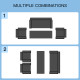 Outsunny 4-Seater Rattan Sofa Set Garden Rattan Furniture Wicker Steel Chair Seat Furniture Patio Rattan Garden Sofa Black