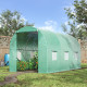 Outsunny 4 x 2 x 2 m Polytunnel Greenhouse with Roll-up Door and 6 Mesh Windows, Walk-in Garden Tunnel Warm House Tent with UV-r