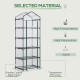 Outsunny 5 Tier Mini Greenhouse, Portable Greenhouse with Reinforced Plastic Cover, Garden Grow House with Roll Up Door and Shel