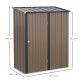 Outsunny 5.3 x 3.1ft Corrugated Steel Garden Shed - Brown