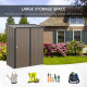 Outsunny 5.3 x 3.1ft Corrugated Steel Garden Shed - Brown