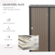 Outsunny 5.3 x 3.1ft Corrugated Steel Garden Shed - Brown