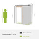 Outsunny 5.3 x 3.1ft Corrugated Steel Garden Shed - Black