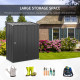 Outsunny 5.3 x 3.1ft Corrugated Steel Garden Shed - Black