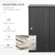 Outsunny 5.3 x 3.1ft Corrugated Steel Garden Shed - Black