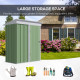 Outsunny Metal Garden Shed, Outdoor Lean-to Shed for Tool Motor Bike, with Adjustable Shelf, Lock, Gloves, 5&#039;x3&#039;x6&#039;, Green