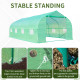 Outsunny Polytunnel Greenhouse with Windows and Door, Walk in Greenhouse for Garden, Backyard (6 x 3 M)