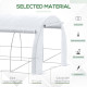 Outsunny 6 x 3 x 2 m Polytunnel Greenhouse with Roll-up Side Walls, Walk-in Grow House Tent with Steel Frame, Reinforced Cover, 