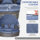Outsunny PE Rattan Lounge Set, 5 Pieces Patio Conversation Furniture Set, Garden Round Sofa Bed with Cushion and Retractable Can