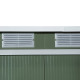 Outsunny 9ft x 4ft Metal Garden Shed, Outdoor Tool House with Foundation Kit, Ventilations and Double Doors, Light Green