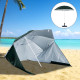 Outsunny 2m UV Protection Fishing Beach Umbrella Brolly Shelter w/ Side Panel Tent Green