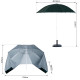 Outsunny 2m UV Protection Fishing Beach Umbrella Brolly Shelter w/ Side Panel Tent Green