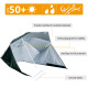 Outsunny 2m UV Protection Fishing Beach Umbrella Brolly Shelter w/ Side Panel Tent Green
