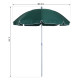 Outsunny 2.2m Beach Umbrella, Portable Parasol with Tilting Function, Outdoor Sunshade Shelter with 8 Ribs, Green