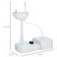 Outsunny Portable Camping Sink with Running Water and Wastewater Tank, Hand Wash Basin with Rolling Wheels, Foot Pump, Soap Disp