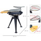 Outsunny Round  BBQ Grill W/Cutting Board-Black