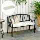 Outsunny Garden Bench Cushion 2 Seater Loveseat Seat Pad for Patio Swing Furniture for Indoor &amp; Outdoor Use, 120 x 50 x 8 cm, Cr