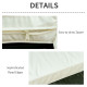 Outsunny Garden Bench Cushion 2 Seater Loveseat Seat Pad for Patio Swing Furniture for Indoor &amp; Outdoor Use, 120 x 50 x 8 cm, Cr