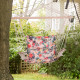 Outsunny Garden Outdoor Hanging Hammock Chair Thick Rope Frame Wooden Arms Safe Wide Seat Garden Outdoor Spot Stylish Multicolou