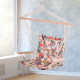 Outsunny Garden Outdoor Hanging Hammock Chair Thick Rope Frame Wooden Arms Safe Wide Seat Garden Outdoor Spot Stylish Multicolou