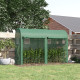 Outsunny Walk-in Greenhouse, Tomato Greenhouse with Double Doors &amp; 4 Windows, Garden Plant Growth Green House with PE Cover, Ste
