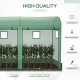 Outsunny Walk-in Greenhouse, Tomato Greenhouse with Double Doors &amp; 4 Windows, Garden Plant Growth Green House with PE Cover, Ste