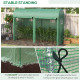 Outsunny Walk-in Greenhouse, Tomato Greenhouse with Double Doors &amp; 4 Windows, Garden Plant Growth Green House with PE Cover, Ste