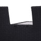 Outsunny 2-Seater Rattan Chair Set W/Middle Tea Table-Black