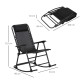 Outsunny Garden Rocking Chair Folding Outdoor Adjustable Rocker Zero-Gravity Seat with Headrest Camping Fishing Patio Deck, 90 x