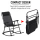Outsunny Garden Rocking Chair Folding Outdoor Adjustable Rocker Zero-Gravity Seat with Headrest Camping Fishing Patio Deck, 90 x