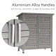 Outsunny Garden Shed Wooden Garden Storage Shed 2 Door Unit Solid Fir Wood Garage Tool Organisation Cabinet, 87L x 46.5W x 96.5H