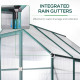 Outsunny 6x6 FT Polycarbonate Greenhouse with Base and Raised Bed, Walk-in Greenhouse with Aluminium Frame, Temperature Controll
