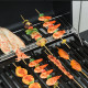 Outsunny Gas Burner Barbecue Grill 3+1 Burner Garden BBQ Trolley w/ Side Burner Warming Rack Side Shelves Storage Cabinet Piezo 