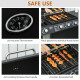 Outsunny Gas Burner Barbecue Grill 3+1 Burner Garden BBQ Trolley w/ Side Burner Warming Rack Side Shelves Storage Cabinet Piezo 
