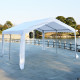 Outsunny 4m x 4m Garden Gazebo, Galvanised Marquee Party Tent with Removable Sides and Windows for Parties, Wedding and Events, 