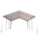 Outsunny 6m x 4m Garden Gazebo, Galvanised Marquee Party Tent with Removable Sides and Windows for Parties, Wedding and Events, 