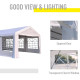 Outsunny 6m x 4m Garden Gazebo, Galvanised Marquee Party Tent with Removable Sides and Windows for Parties, Wedding and Events, 