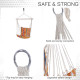 Outsunny Outdoor Hanging Rope Chair with Soft Padded Seat &amp; Backrest, Garden Hammock Chair with Wooden Support Bar Cotton Cloth,