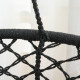 Outsunny Outdoor Hanging Rope Chair with Cotton Rope, Cotton-Polyester Blend Macrame Garden Hammock Chair with Seat Cushion, Sup
