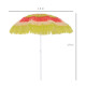 Outsunny 1.6m Patio Garden Hawaii Beach Sun Umbrella Sunshade Hawaiian Folding Tilting Crank Parasol (Multicolor)