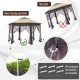 Outsunny 3 x 4m Garden Gazebo Hexagon Pop Up Party Tent Canopy Double Roof Instant Shelter with Netting and Carry Bag for Outdoo