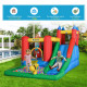 Outsunny Kids Inflatable Bouncy Castle Water Slide 6 in 1 Bounce House Jumping Castle Water Pool Gun Climbing Wall Basketball Ho