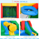 Outsunny Kids Inflatable Bouncy Castle Water Slide 6 in 1 Bounce House Jumping Castle Water Pool Gun Climbing Wall Basketball Ho
