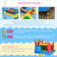 Outsunny Kids Inflatable Bouncy Castle Water Slide 6 in 1 Bounce House Jumping Castle Water Pool Gun Climbing Wall Basketball Ho