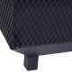 Outsunny Metal Square Fire Pit Outdoor Mesh Firepit Brazier w/ Lid, Log Grate, Poker for Backyard, Camping, Bonfire, Wood Burnin