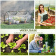 Outsunny Mini Greenhouse Portable Flower Planter Vegetable Grow House for Garden Backyard with Zipped Windows, 120 x 60 x 60 cm,