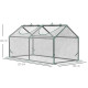 Outsunny Mini Greenhouse Portable Flower Planter Vegetable Grow House for Garden Backyard with Zipped Windows, 120 x 60 x 60 cm,